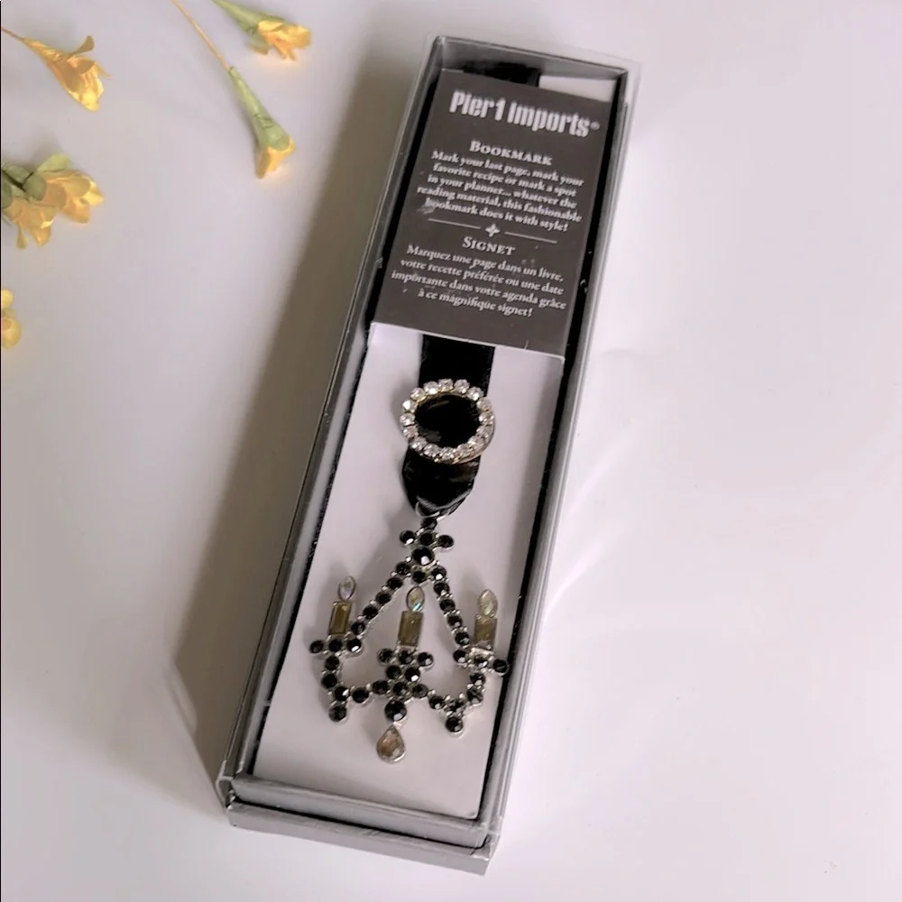 Pier 1 Chandelier Ribbon Bookmark Black